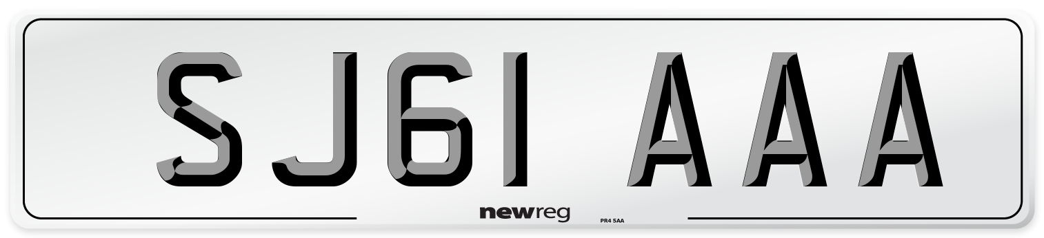SJ61 AAA Number Plate from New Reg